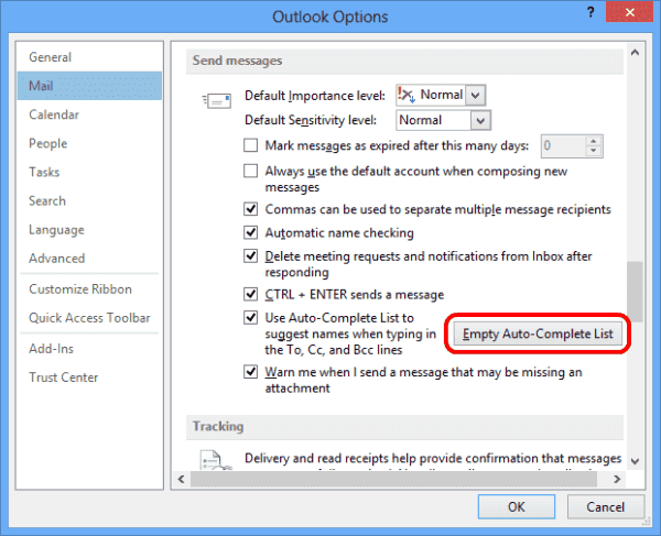 where is auto correct on outlook 2016 for pc