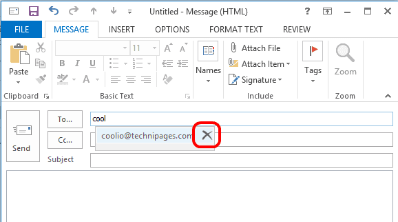 remove outlook contacts