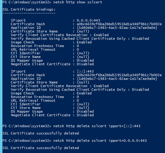 show-add-delete-ssl-bindings