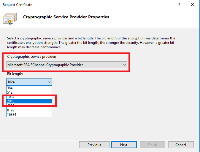 Cryptographic Service Provider Properties