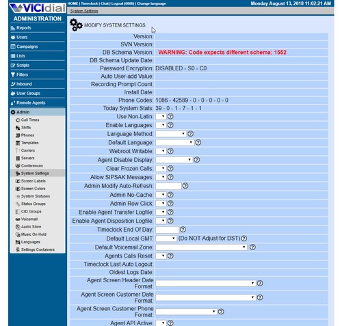 Vicidial-warning-code-expects-different-schema