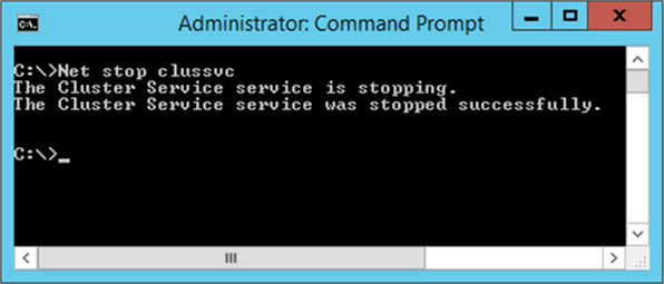 Stopping Cluster Service